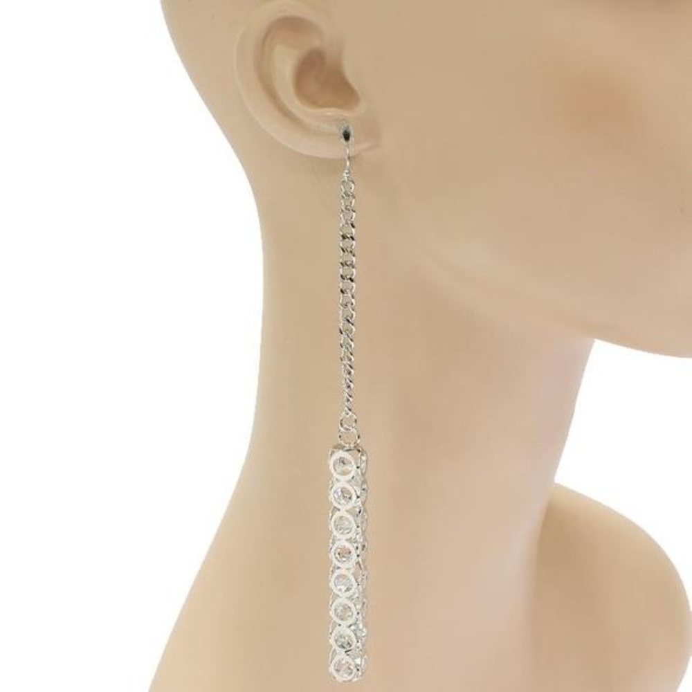 Link Chain Stones Earrings